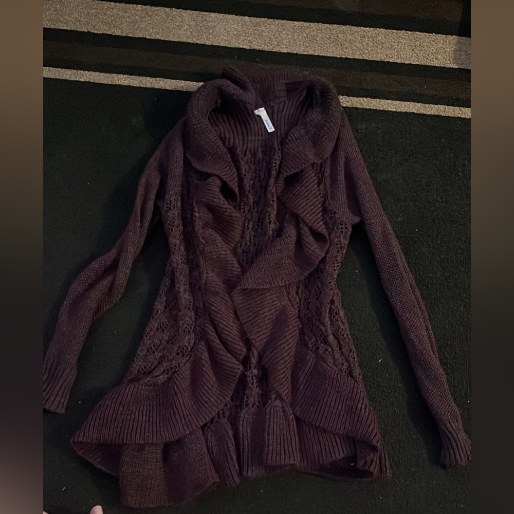Elegant Plum Knit Sweater